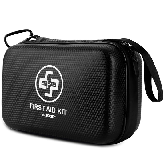 Premium First Aid Kit, 320 Piece Waterproof Hard Shell Eva First Aid Kit for Home, Camping, Cars, Hiking, Travel, Businesses & Outdoor Emergencies - Emergency Medical Kits (Red)