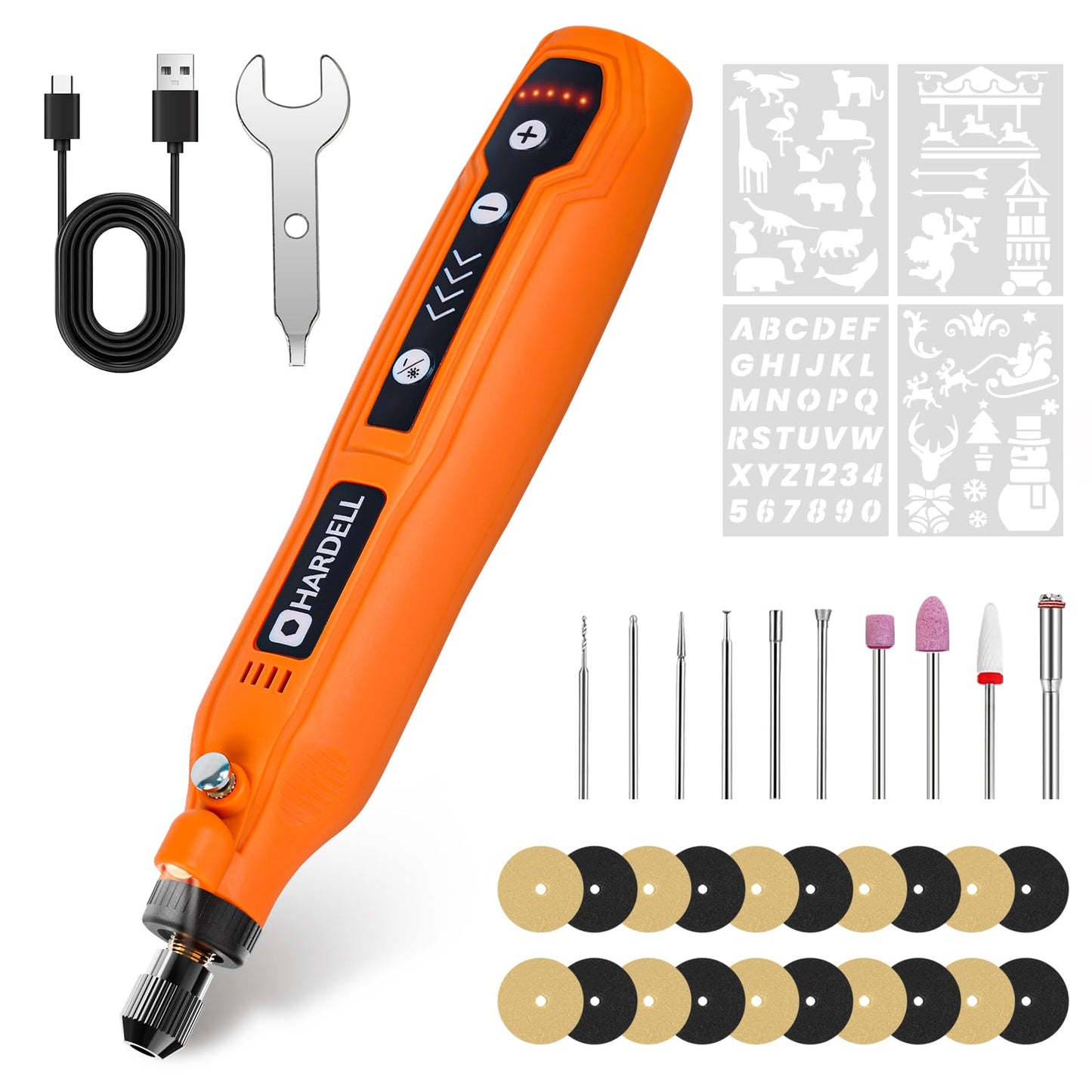 HARDELL Mini Cordless Rotary Tool, 5-Speed and USB Charging Rotary Tool Kit with 69 Accessories, Multi-Purpose 3.7V Power Rotary Tool for Sanding, Polishing, Drilling, Etching, Engraving, DIY Crafts