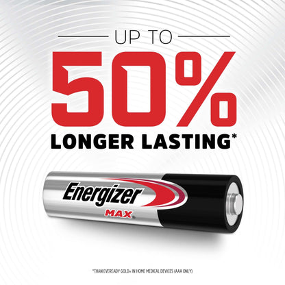 Energizer AA and AAA Batteries, 48 Count, Combo Pack Contains 24 Max Double A and 24 Max Triple A Batteries