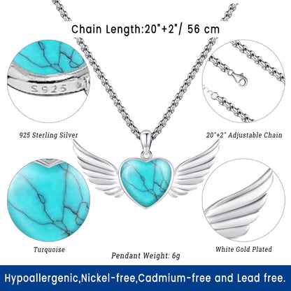 Turquoise Jewelry for Women Men 925 Sterling Silver Pendant Urn Necklaces for Ashes Picture Locket Necklace Thor Hammer Yggdrasil Virgen De Guadalupe St Michael Christopher Judas Witches Knot Necklace