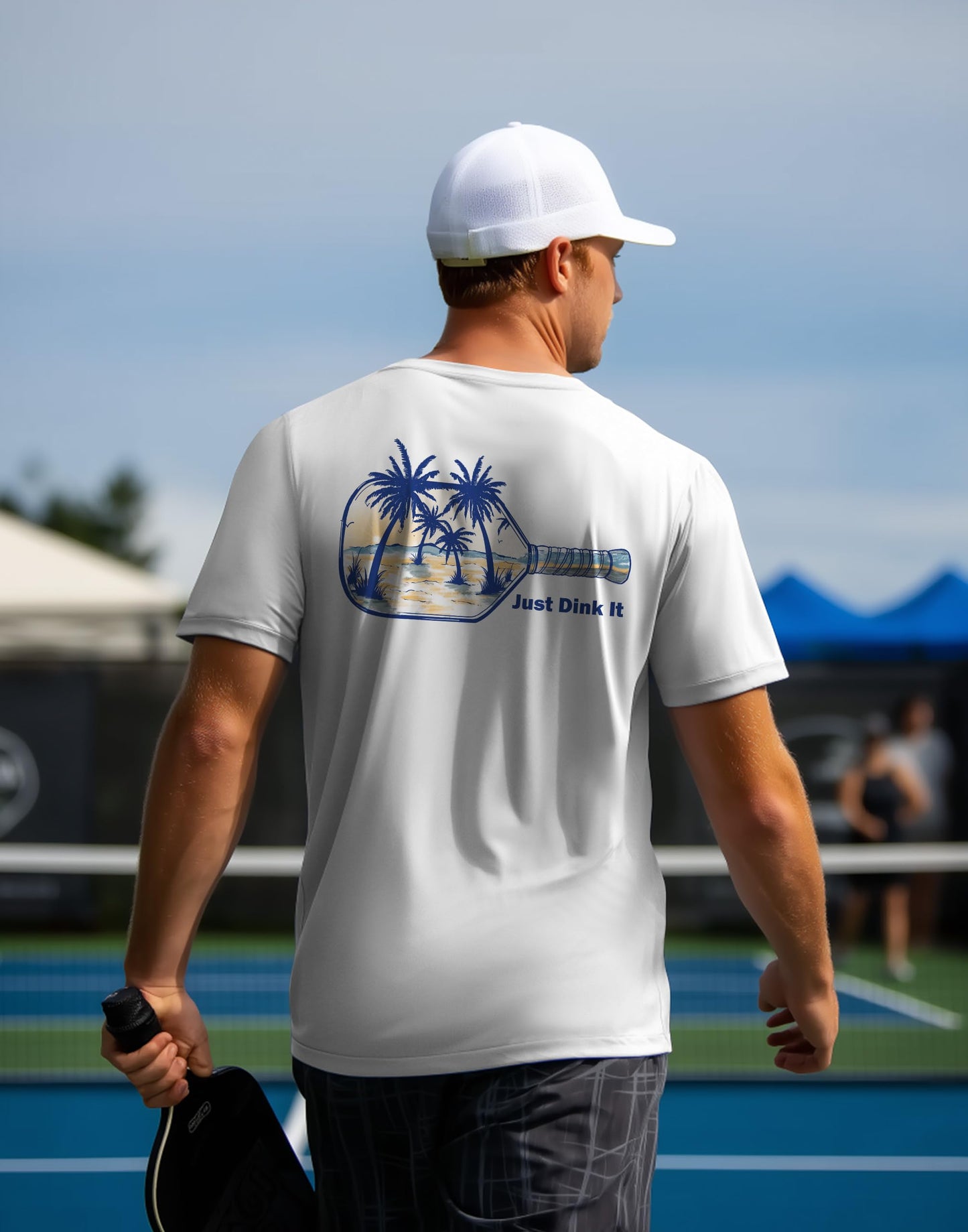 Pickleball Shirts for Men - UPF 50+ Quick Dry Performance Tee Short Sleeve T-Shirt for Pickleball Players