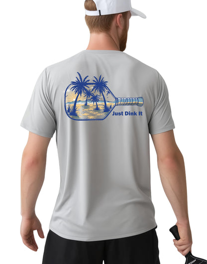 Pickleball Shirts for Men - UPF 50+ Quick Dry Performance Tee Short Sleeve T-Shirt for Pickleball Players