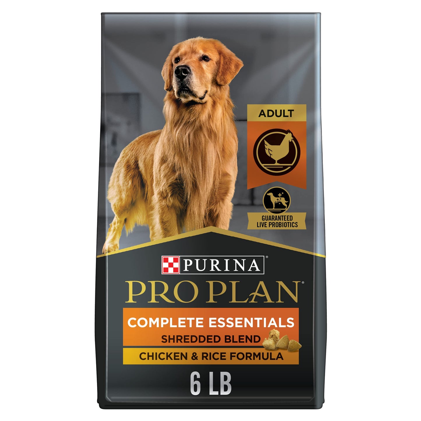 Purina Pro Plan Complete Essentials Shredded Blend Salmon and Rice Dog Food Dry Formula with Probiotics for Dogs - 33 lb. Bag