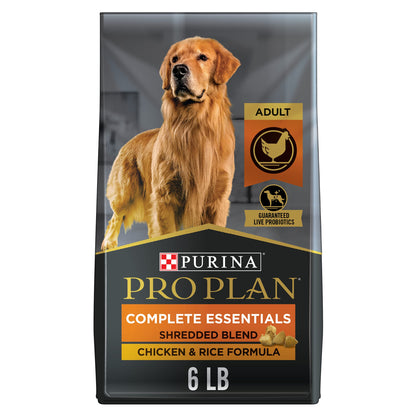 Purina Pro Plan Complete Essentials Shredded Blend Salmon and Rice Dog Food Dry Formula with Probiotics for Dogs - 33 lb. Bag