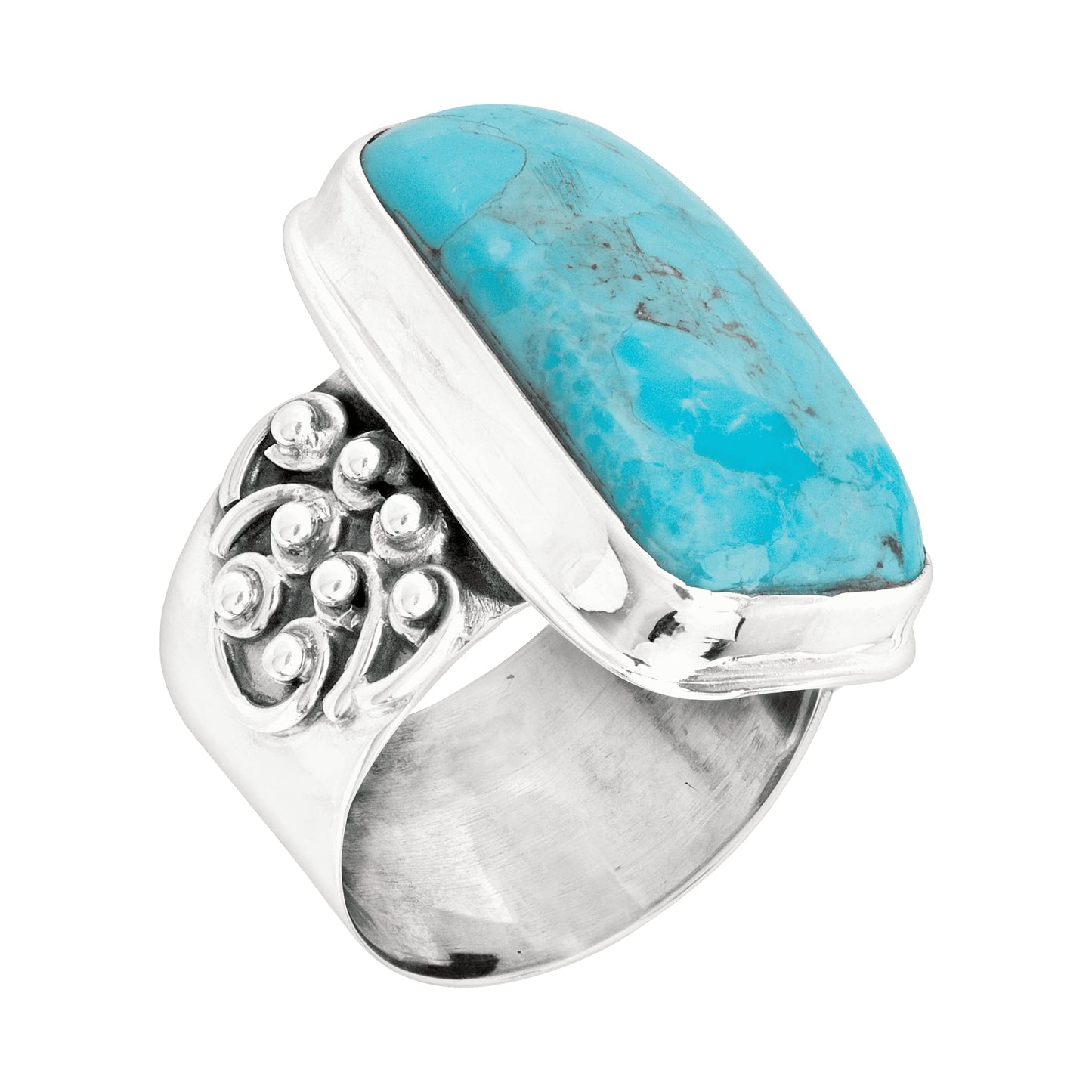 Silpada 'Big Spring' Compressed Mojave Turquoise Statement Ring in Sterling Silver