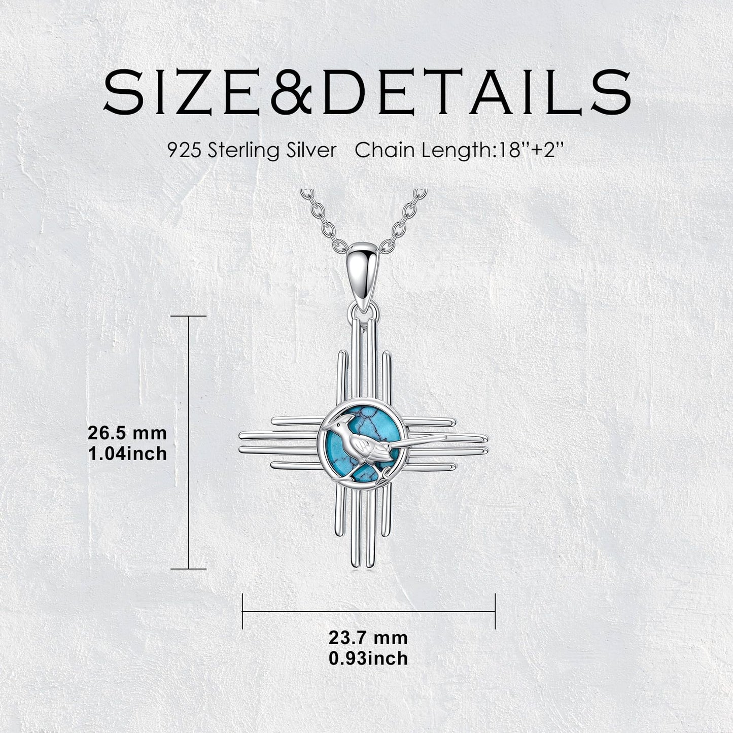 PROESS Sterling Silver Kokopelli Necklace Southwestern Jewelry Gifts for Men Women