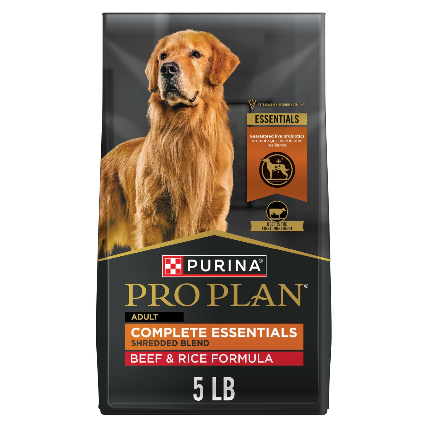 Purina Pro Plan Complete Essentials Shredded Blend Salmon and Rice Dog Food Dry Formula with Probiotics for Dogs - 33 lb. Bag