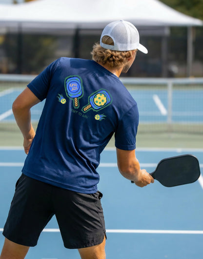 Pickleball Shirts for Men - UPF 50+ Quick Dry Performance Tee Short Sleeve T-Shirt for Pickleball Players
