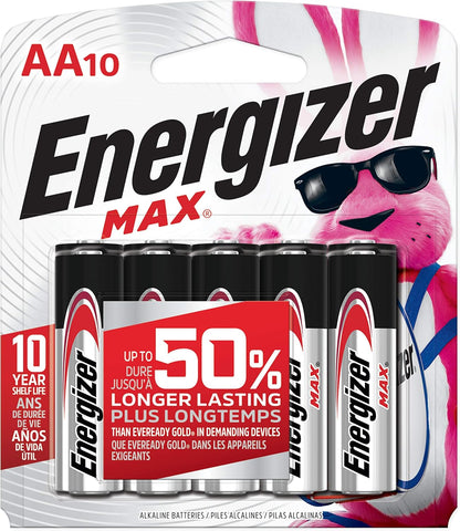 Energizer AA Batteries, MAX Double AA Battery Alkaline, 4 Count
