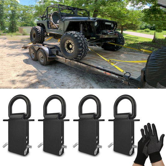 12000lbs Heavy Duty Removable D Ring Stake Pocket tie Down for Utility Trailers and Flatbeds Equipped with Stake Pockets Stake Pocket D-Rings