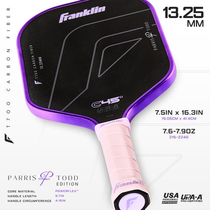 Franklin Sports PRO Pickleball Paddles – C45 Carbon Fiber Series - Official USAP + UPA Approved – Pro Player Design