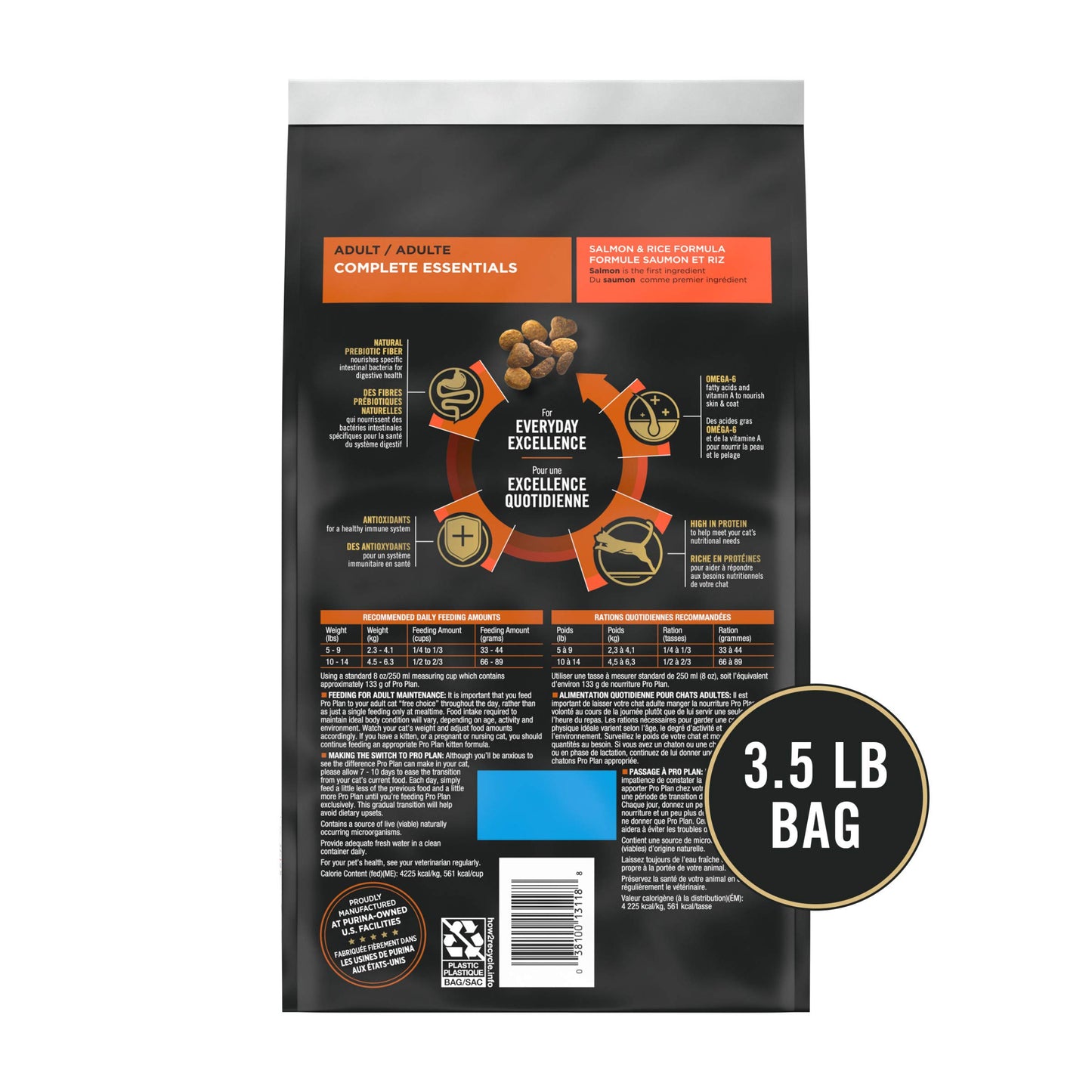 Purina Pro Plan High Protein Cat Food With Probiotics for Cats, Chicken and Rice Formula - 16 lb. Bag