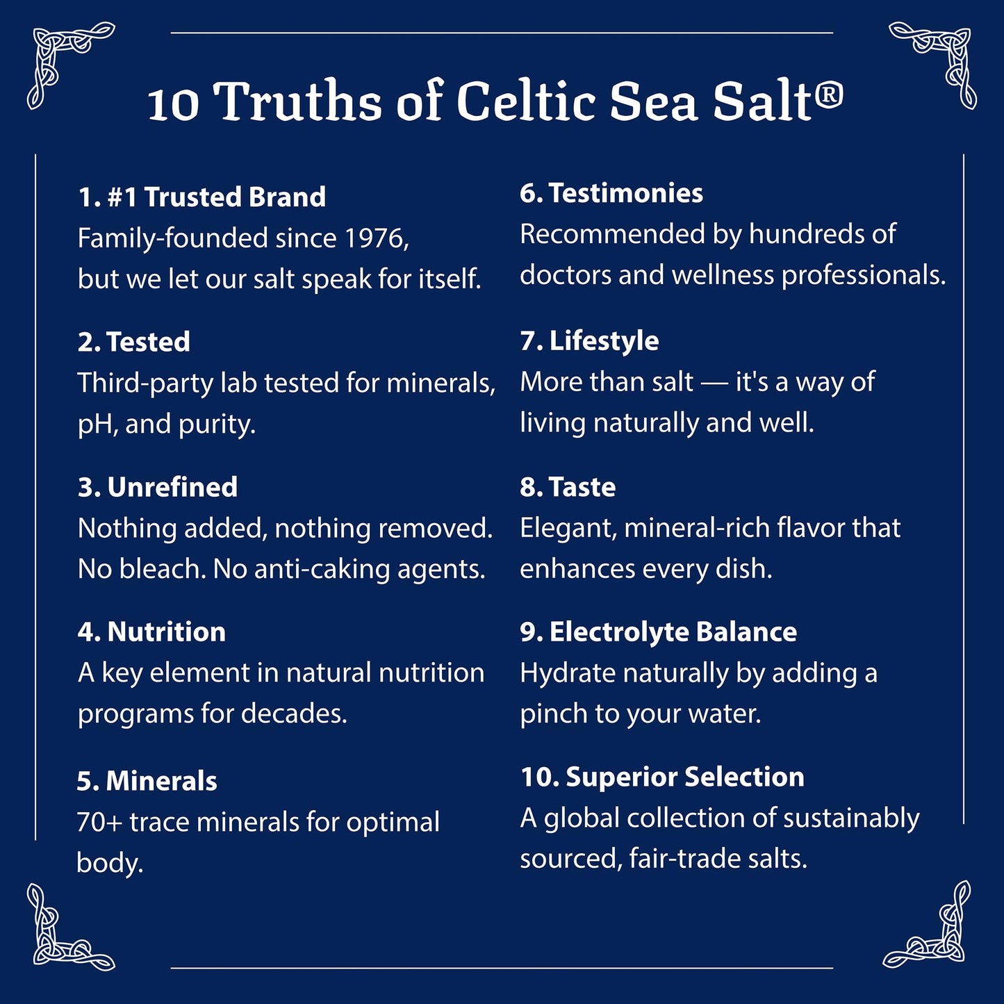 Celtic Sea Salt Fine Ground – Natural Mineral Salt, Sustainably Harvested, GMP Certified, Lab Tested – Baking, Cooking, Seasoning, Everyday Use – ½ Pound Resealable Bag