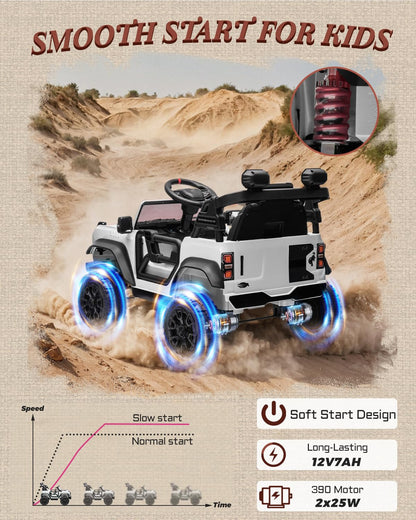 First Ride On 24V Ride on Toys for Big Kids, Licensed Ford Bronco Raptor 2 Seater Ride on Cars with Remote Control, Ride on Truck w/ 4-Wheeler Suspension, 3 Speeds, Led Lights, Bluetooth (24V, Pink) | First Ride On, 24V, for Big Kids, 2 Seater, with Remot