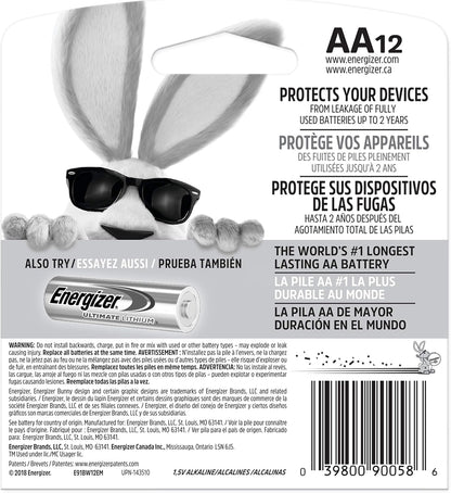 Energizer AA Batteries, MAX Double AA Battery Alkaline, 4 Count