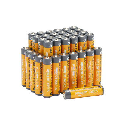 Amazon Basics AAA Long-Lasting Alkaline Batteries, 100-Count, 1.5 Volt, 10-Year Shelf Life, Reliable for Multiple Devices