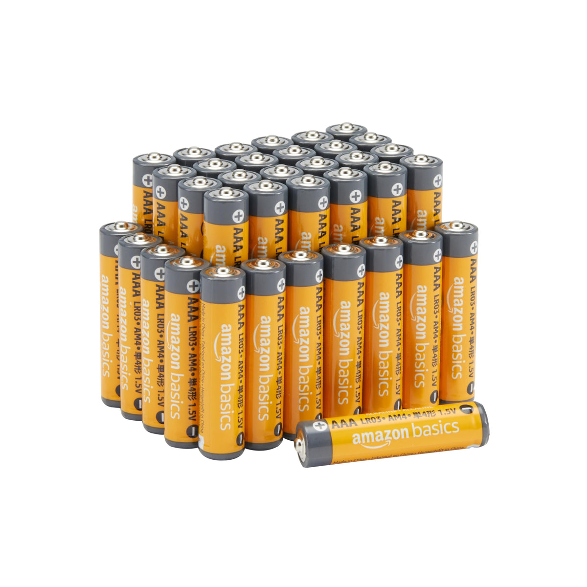 Amazon Basics AAA Long-Lasting Alkaline Batteries, 100-Count, 1.5 Volt, 10-Year Shelf Life, Reliable for Multiple Devices