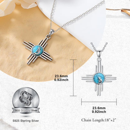 PROESS Sterling Silver Kokopelli Necklace Southwestern Jewelry Gifts for Men Women