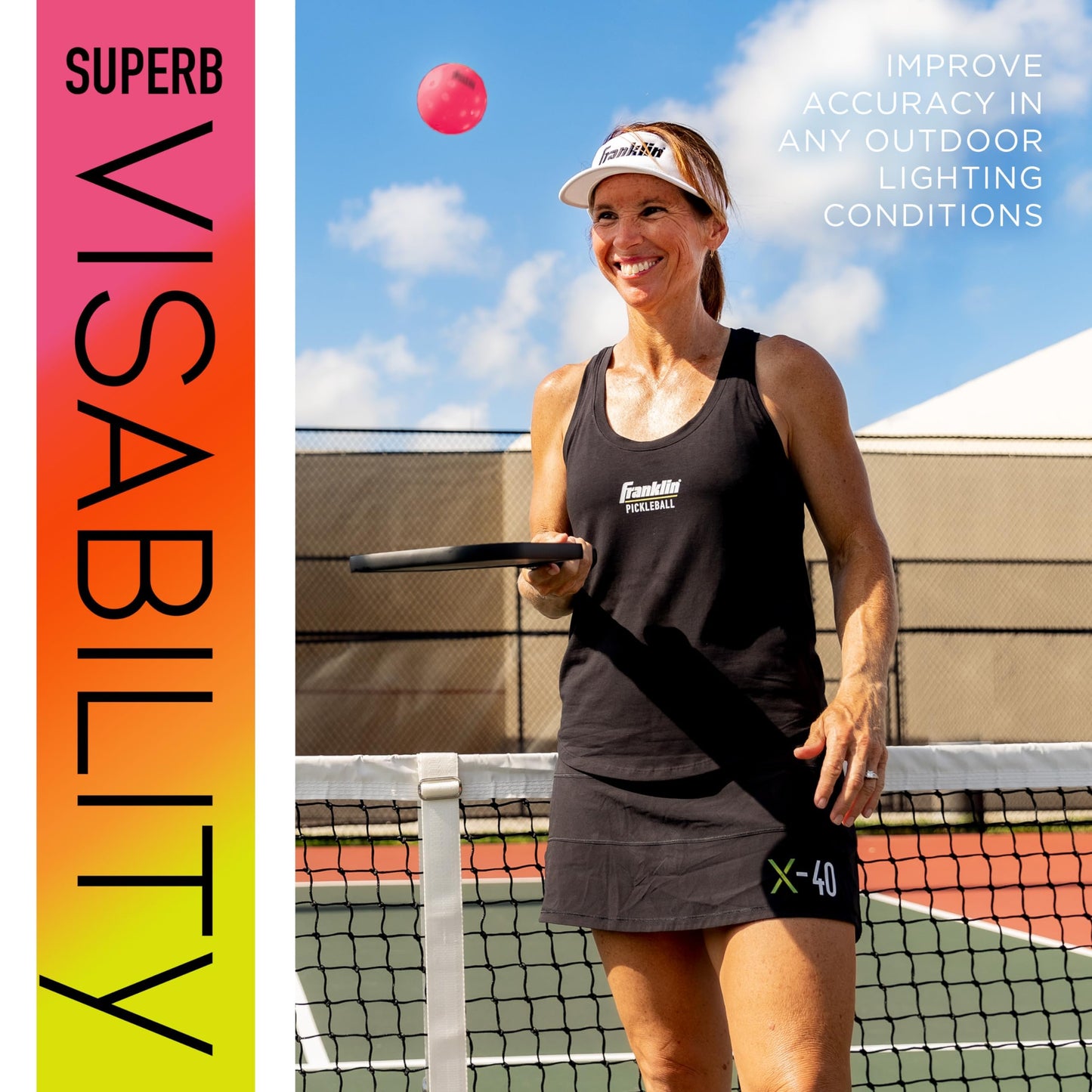Franklin Sports X-40 Outdoor Pickleballs - Official Ball of USA Pickleball, APP Tour + US Open - Regulation Size