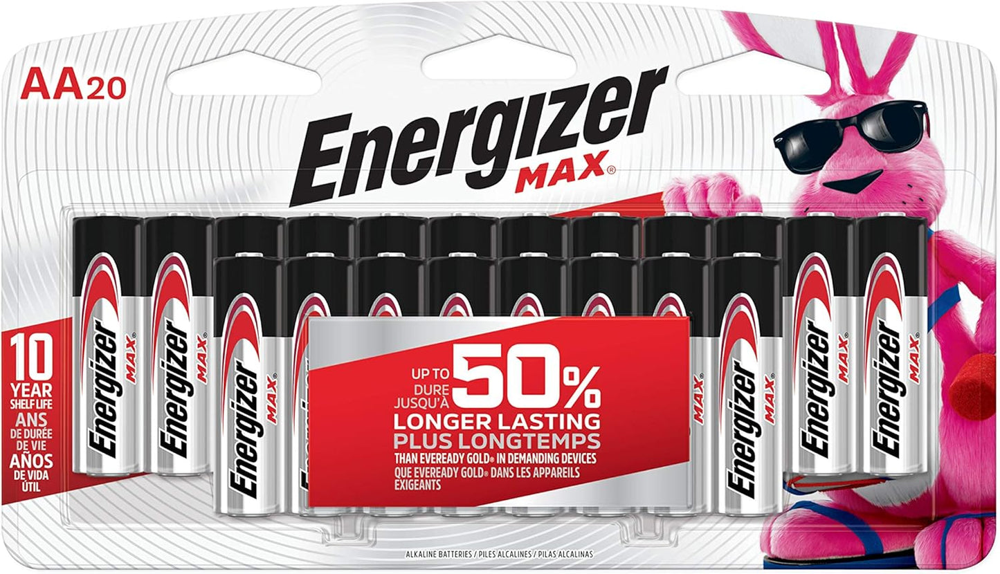 Energizer AA Batteries, MAX Double AA Battery Alkaline, 4 Count