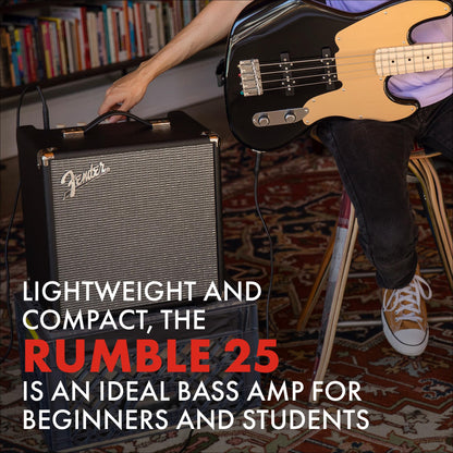 Fender Rumble 40 V3 Bass Amp for Bass Guitar, 40 Watts, with 2-Year Warranty Speaker, with Overdrive Circuit and Mid-Scoop Contour Switch