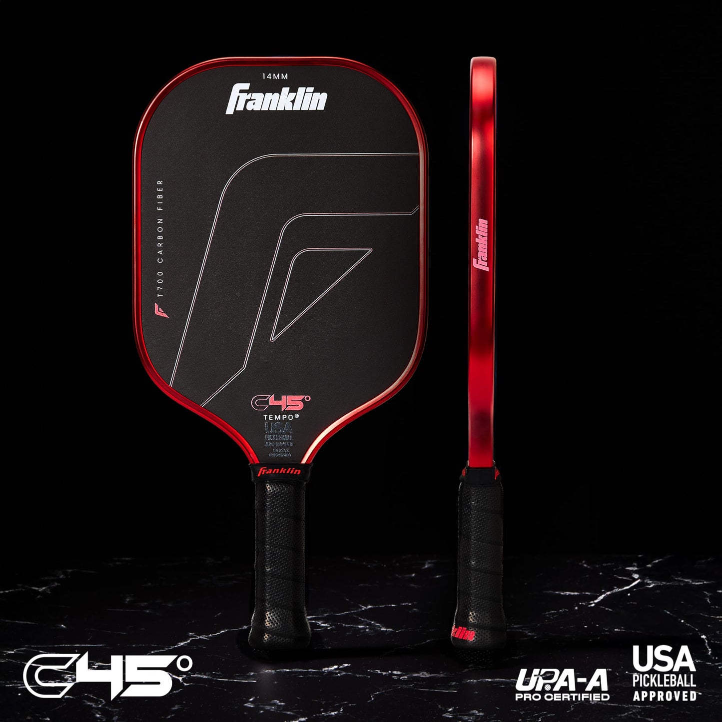 Franklin Sports PRO Pickleball Paddles – C45 Carbon Fiber Series - Official USAP + UPA Approved – Pro Player Design