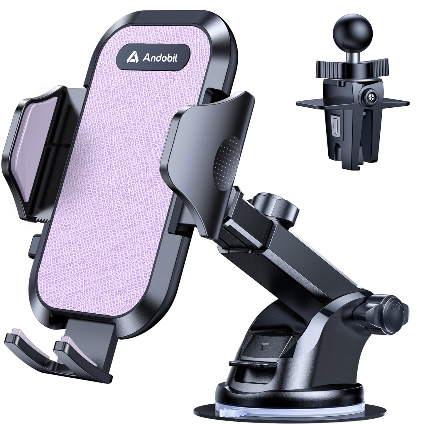 andobil Car Phone Holder, 2026 Military-Grade 89lbs Strongest Suction Phone Holders for Your Car Dashboard/Windshield/Vent Easy Clamp Car Phone Mount Stand for iPhone 17 16 15 14 13 Pro Max Samsung