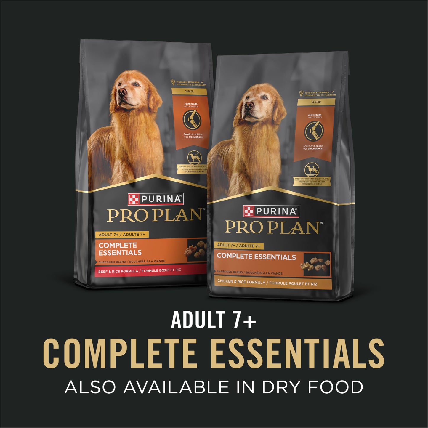 Purina Pro Plan Complete Essentials Shredded Blend Salmon and Rice Dog Food Dry Formula with Probiotics for Dogs - 33 lb. Bag