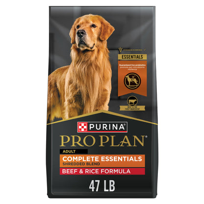 Purina Pro Plan Complete Essentials Shredded Blend Salmon and Rice Dog Food Dry Formula with Probiotics for Dogs - 33 lb. Bag