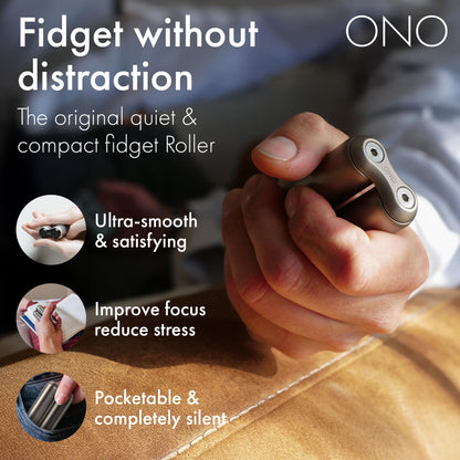 ONO Roller - Handheld Fidget Toy for Adults | Help Relieve Stress, Anxiety, Tension | Promotes Focus, Clarity | Compact, Portable Design (Junior Size/ABS Plastic, Purple)