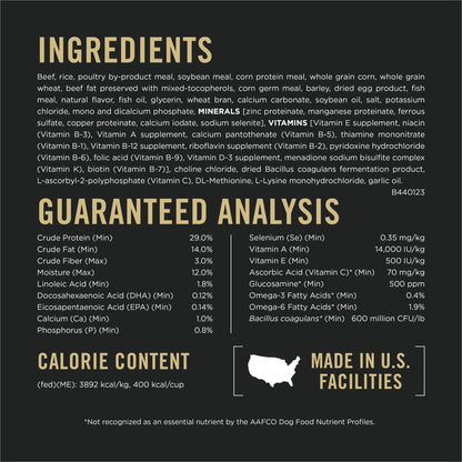 Purina Pro Plan Complete Essentials Shredded Blend Salmon and Rice Dog Food Dry Formula with Probiotics for Dogs - 33 lb. Bag