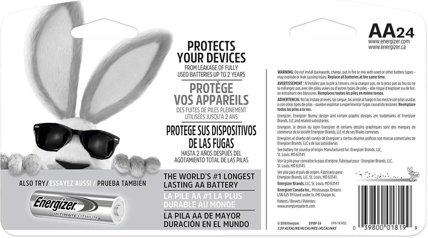 Energizer AA Batteries, MAX Double AA Battery Alkaline, 4 Count