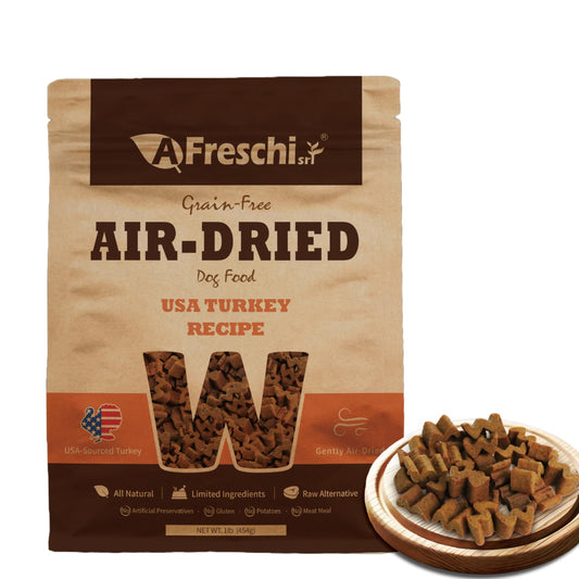 AFreschi Air-Dried Dog Food Turkey Recipe 2.2 lb, All-Natural, Complete & Balanced, Single-Animal Protein, Grain-Free, High-Protein, Limited Ingredients