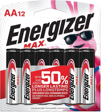 Energizer AA Batteries, MAX Double AA Battery Alkaline, 4 Count