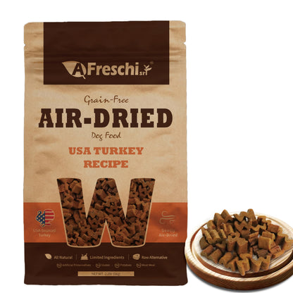 AFreschi Air-Dried Dog Food Turkey Recipe 2.2 lb, All-Natural, Complete & Balanced, Single-Animal Protein, Grain-Free, High-Protein, Limited Ingredients