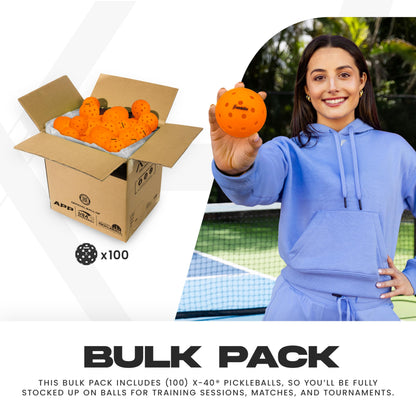 Franklin Sports X-40 Outdoor Pickleballs - Official Ball of USA Pickleball, APP Tour + US Open - Regulation Size