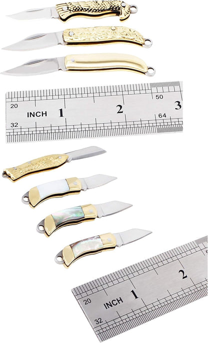 Miniature Gadgets Pocket Knife, Eastern Delights EDC Ultra Smallest Multifunction Cutting Blade Tool (Black Shell Handle)