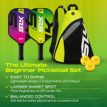 Selkirk Sport SLK Pickleball Paddles Set of 2 | Designed in The USA | Choose The SLK Neo Graphite, SLK Neo Fiberglass Pickleball Set or SLK Atlas Pickleball Bundle