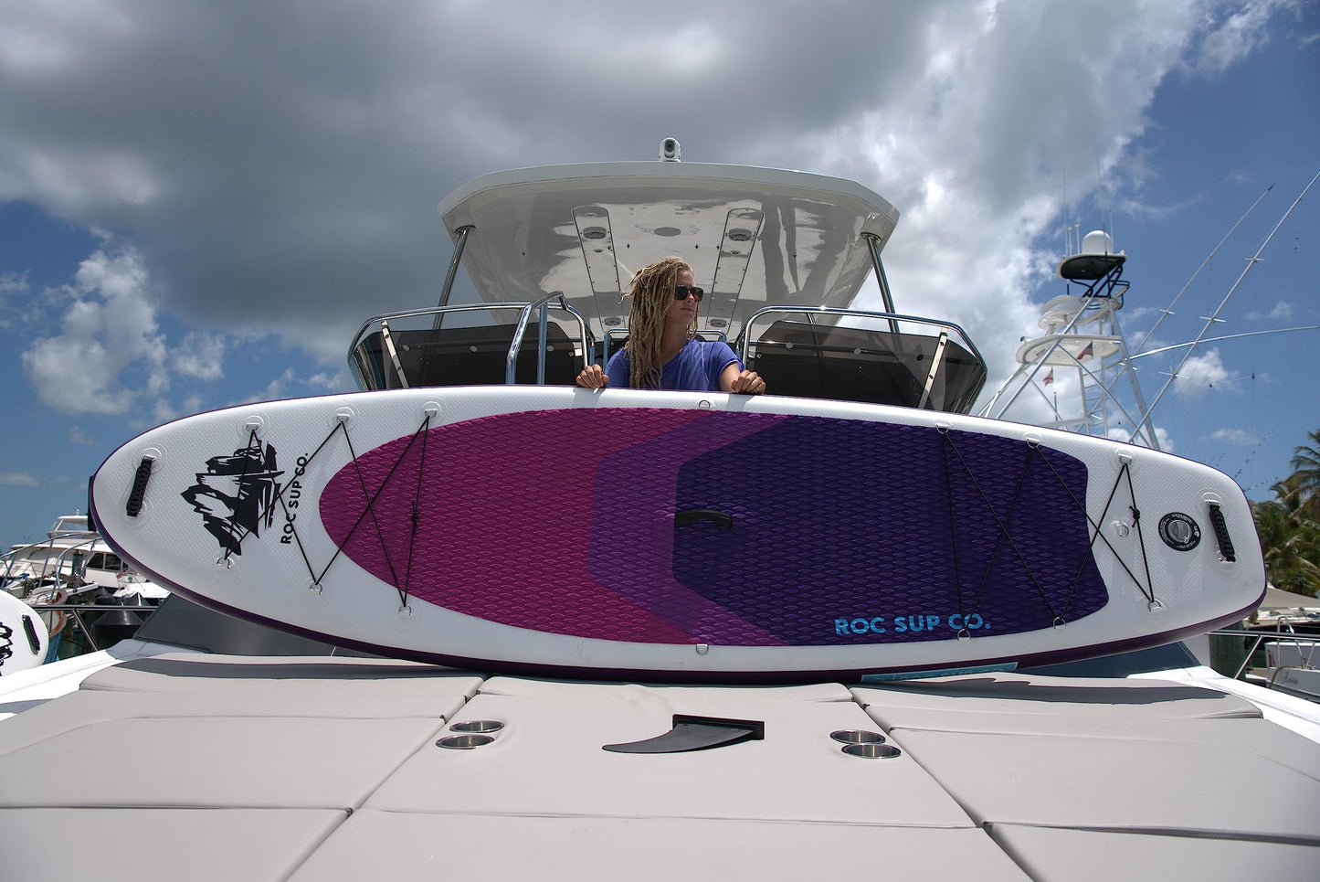Roc Inflatable Stand Up Paddle Board 10' 6" with Premium SUP Paddle Board Accessories, Wide Stable Design, Non-Slip Comfort Deck for Youth & Adults