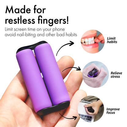 ONO Roller - Handheld Fidget Toy for Adults | Help Relieve Stress, Anxiety, Tension | Promotes Focus, Clarity | Compact, Portable Design (Junior Size/ABS Plastic, Purple)