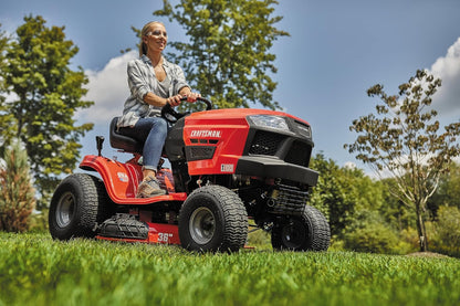 Craftsman 36" Gas Riding Lawn Mower with 11.5 HP* Briggs and Stratton Single-Cylinder Engine, Gas Lawn Tractor with 7-Speed Transmission, Red/Black (13AC77XYA93)