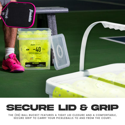 Franklin Sports X-40 Outdoor Pickleballs - Official Ball of USA Pickleball, APP Tour + US Open - Regulation Size