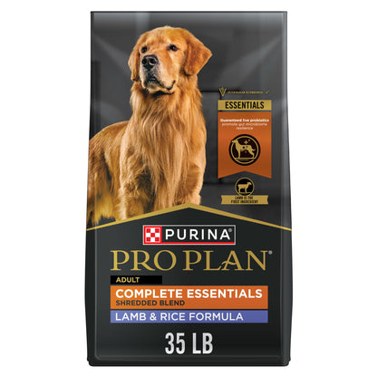 Purina Pro Plan Complete Essentials Shredded Blend Salmon and Rice Dog Food Dry Formula with Probiotics for Dogs - 33 lb. Bag