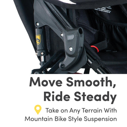 BOB Gear Revolution Flex 3.0 Duallie Jogging Stroller, Double Stroller, Graphite Black