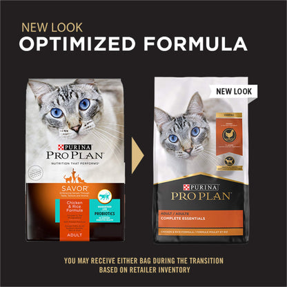 Purina Pro Plan High Protein Cat Food With Probiotics for Cats, Chicken and Rice Formula - 16 lb. Bag