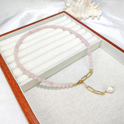 Green Aventurine Jade Necklace, Green Choker Necklace Healing Crystal Necklace with Pearl for Women, Handmade Necklaces Spiritual Jewelry for Women.