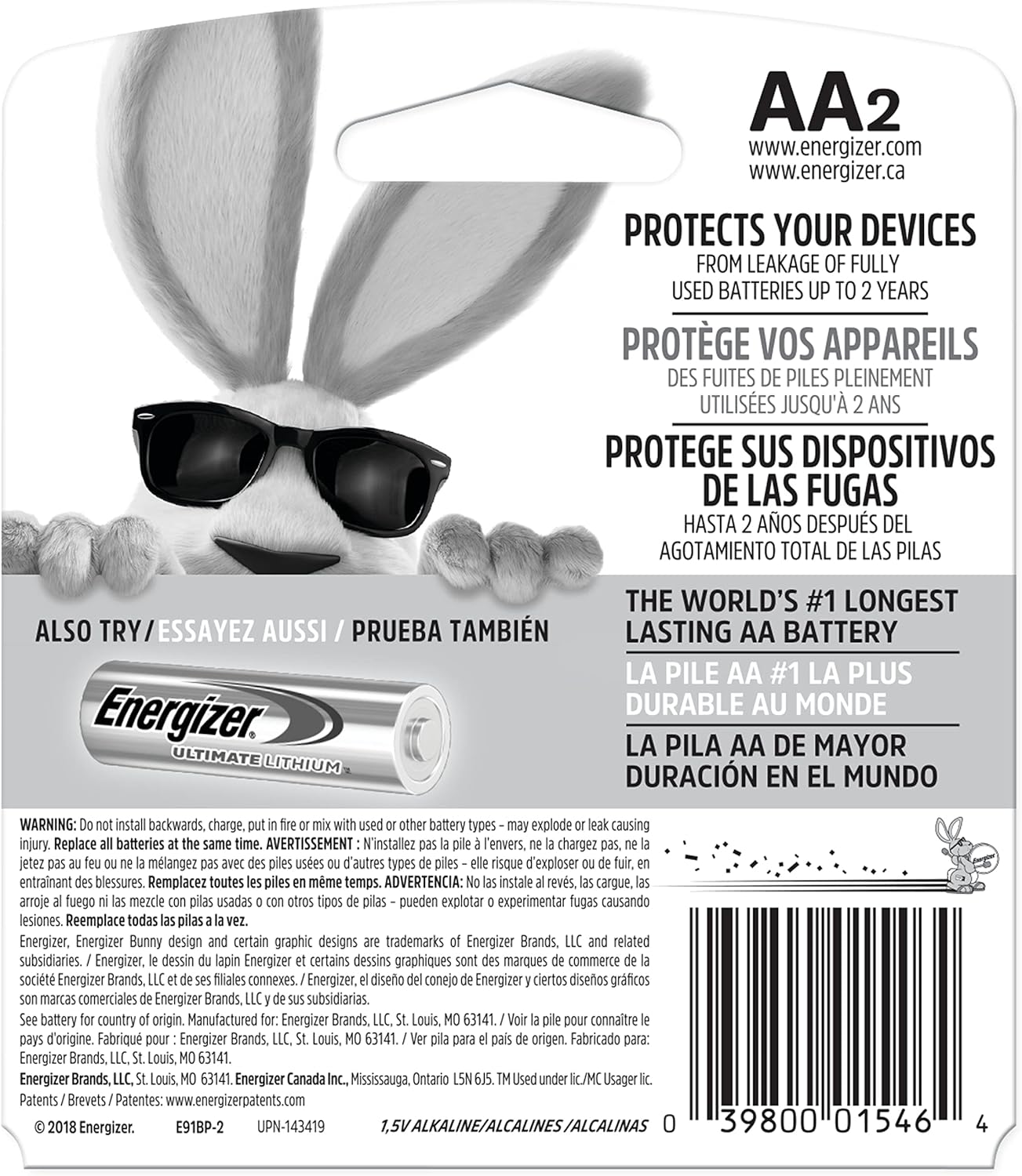 Energizer AA Batteries, MAX Double AA Battery Alkaline, 4 Count