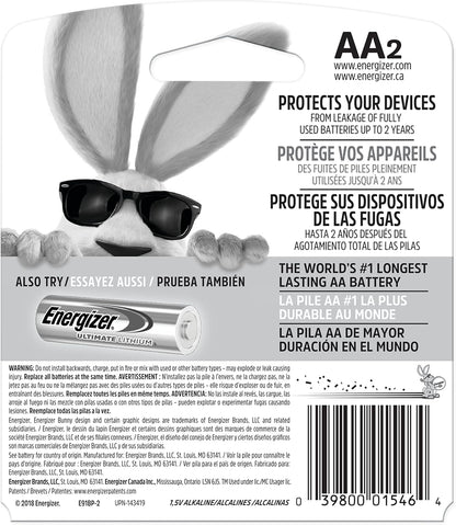 Energizer AA Batteries, MAX Double AA Battery Alkaline, 4 Count