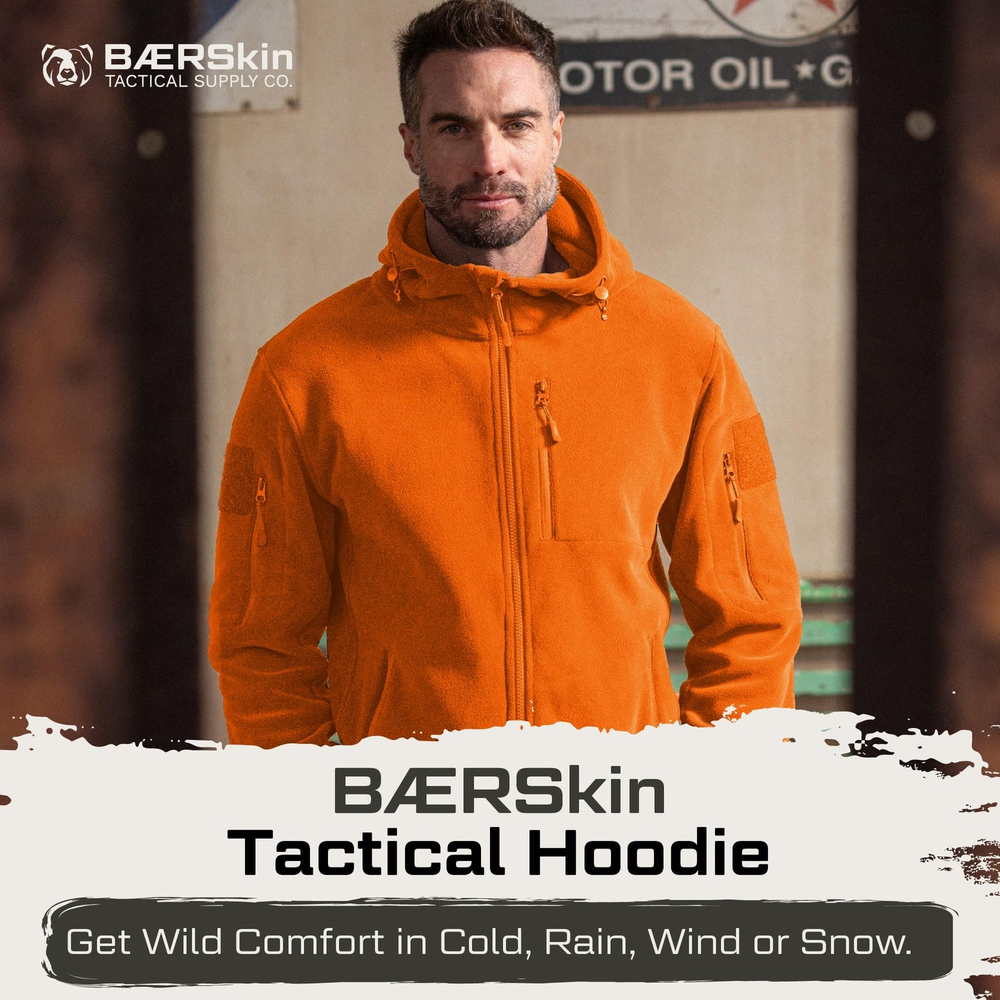 Baerskin Tactical Hoodie Jacket for Men 4.0 - Military Style Fleece Sweater for Cold, Rain, Wind or Snow