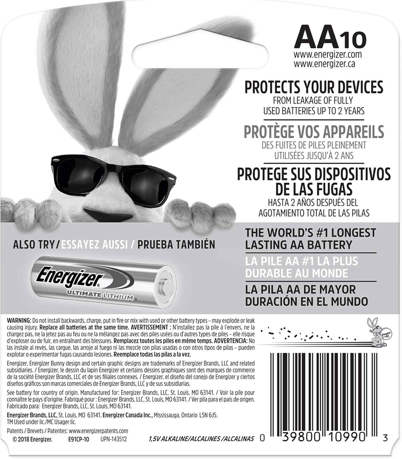 Energizer AA Batteries, MAX Double AA Battery Alkaline, 4 Count